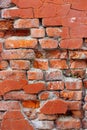 Old crumbling brick wall texture Royalty Free Stock Photo