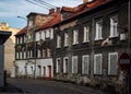 Old crumbling building in East Europe. People living in need