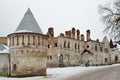 The old crumbling building of the Refectory in the Fedorovsky Go