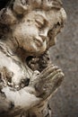 Old Crumbling Cherub Angel Statue Royalty Free Stock Photo