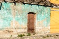 Old, crumbling house wall, Central America Royalty Free Stock Photo