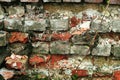 Old collapsing brick wall Royalty Free Stock Photo