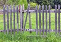 Old crumbling wooden fence