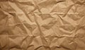 Old crumpled dark brown paper, paper vintage texture background Royalty Free Stock Photo