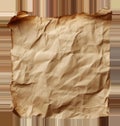 Old crumpled parchment with burnt edges Royalty Free Stock Photo