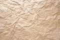 Old crumpled texture brown cardboard sheet of empty paper. Royalty Free Stock Photo