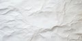 Old Crumpled White Paper. Rough Texture Page Background. Creased Blank Sheet. AI generated. Royalty Free Stock Photo