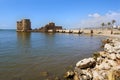 Old crusaders castle in Saida, Lebanon Royalty Free Stock Photo