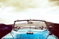 Old Cuban Car in watercolor aqua Royalty Free Stock Photo