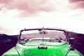 Old Cuban Car in watercolor green Royalty Free Stock Photo