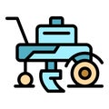 Old cultivator icon vector flat Royalty Free Stock Photo