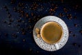 Old cup with fragrant coffee Royalty Free Stock Photo