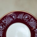 Old cup in Ukrainian style in a luxury interior. ceramics close-up Royalty Free Stock Photo