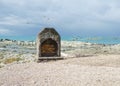 Old Customhouse fireplace on Kaikoura foreshore Royalty Free Stock Photo