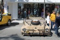 Old strange Thing parked by shops in Miami Royalty Free Stock Photo