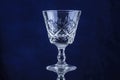 Old cut glass lead crystal goblet Royalty Free Stock Photo