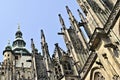 Prague old Czech town gothic buildings mystical architecture high tower  history exterior Royalty Free Stock Photo