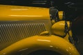 Old yellow Daimler 170 V , Retro car show Saint-Petersburg, Russia, 26 may 2022. Royalty Free Stock Photo