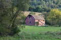 Old Dairy Barn and Field Royalty Free Stock Photo