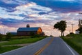 Old Dairy Barn at Sunset Royalty Free Stock Photo