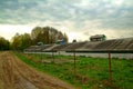 Old dairy farm on a cloudy day Royalty Free Stock Photo