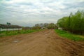 Old dairy farm on a cloudy day Royalty Free Stock Photo