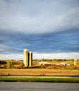 The old dairy farm with train tracks Royalty Free Stock Photo