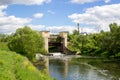 An old dam on the Protva River Royalty Free Stock Photo
