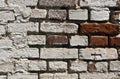 Old damaged brick wall texture. Royalty Free Stock Photo