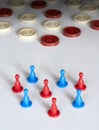 Win the contest game with new colors, markers, pieces. Competition is red & blue. Get first front place.