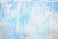 Old Damaged Cracked Paint Wall, Grunge Background, blue color Royalty Free Stock Photo