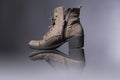 Old, damaged female boots
