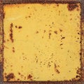 Old Damaged Metal or Steel Surfaces Painted by Yellow Color as Industrial Background Royalty Free Stock Photo