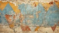 Old damaged painting, Ancient wall fresco, vintage texture background