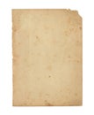 Old damaged paper isolated