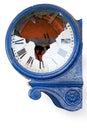 Old and damaged retro clock Royalty Free Stock Photo