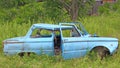 Old damaged rusty car