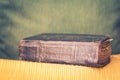 Old and damaged spanish small bible Royalty Free Stock Photo