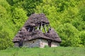 Old damaged traditional house in mountains