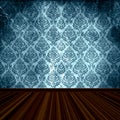 Old Damask Wallpaper Room Royalty Free Stock Photo