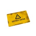 Old Danger sign board 3d image Royalty Free Stock Photo