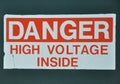 Old danger sign Royalty Free Stock Photo