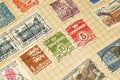 Old Danish Stamps In Album Royalty Free Stock Photo