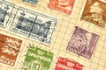 Old Danish Stamps In Album Royalty Free Stock Photo