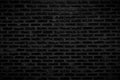 Old Dark Black Brick Wall Texture and Background Royalty Free Stock Photo