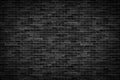 Old dark black brick wall texture background Royalty Free Stock Photo