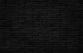 Old dark black brick wall texture with vintage style for background and design art work Royalty Free Stock Photo