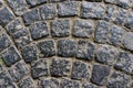 Old dark granite stone floor pattern as background in Italy Royalty Free Stock Photo