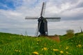 Old dark wooden wind mill in Heusden, North Brabant, Netherlands Royalty Free Stock Photo