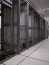 Old Data Center racks lineup Royalty Free Stock Photo